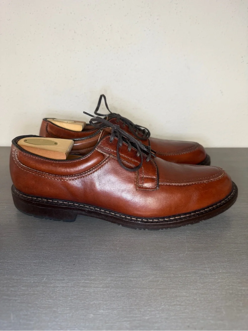 Allen Edmonds Wilbert Men’s Split Toe Derby Dark Chili Calfskin Size 10.5 3E